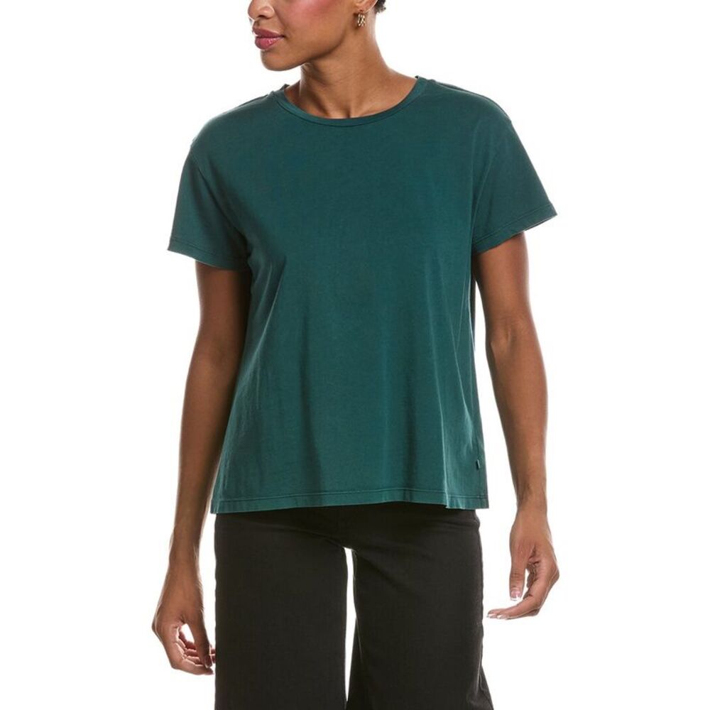 Velvet By Graham & Spencer Womens Topanga Organic Jersey Top, Blue